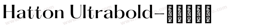 Hatton Ultrabold字体转换